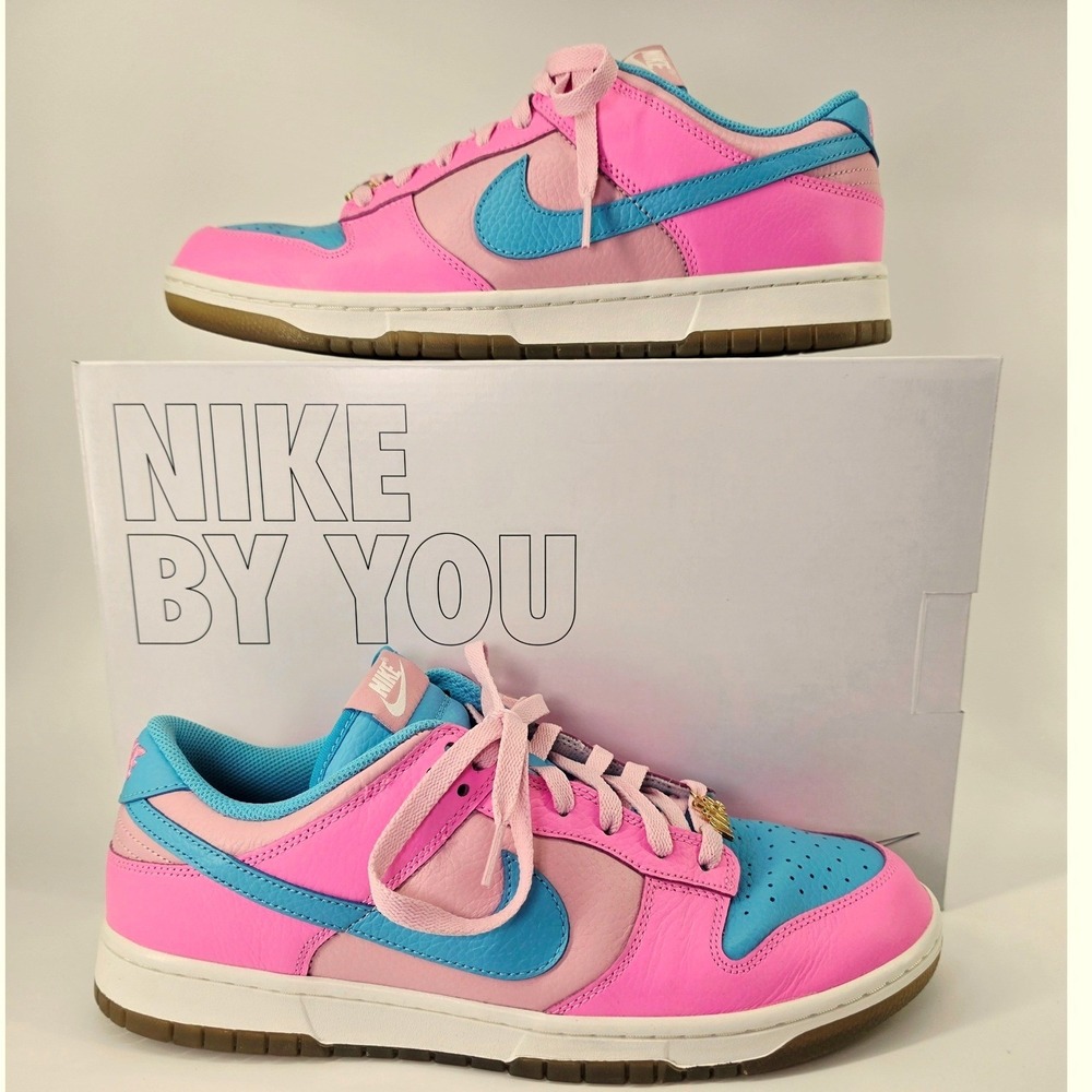 Nike Dunk Low Unlocked By You Pink Blue Gold Dubrae FJ2253-901 Size M 11.5 W 13